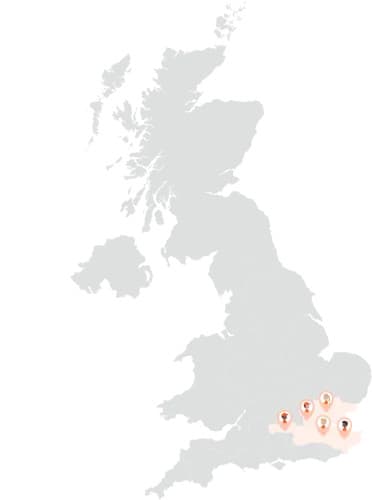 Map showing London boroughs for man and van services
